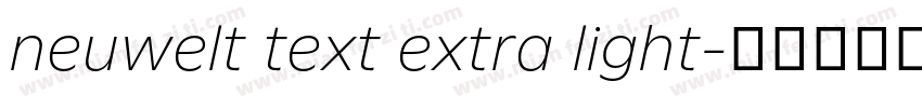neuwelt text extra light字体转换